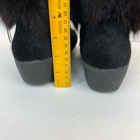 Tecnica Fur Boots Womens US 6.5 Euro 37 Black Eskimo Aztec Ski Made in Italy - Picture 7 of 13